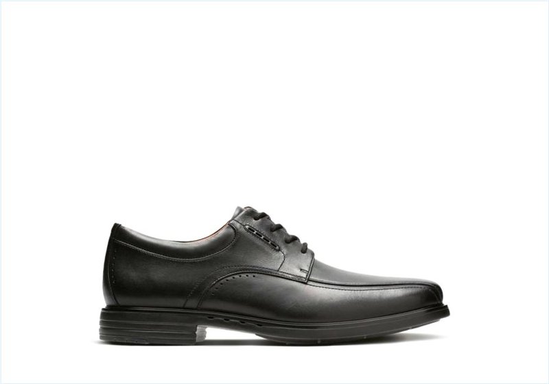 Un Kenneth Way / Black Leather Mens Shoes Un Kenneth Way / Black Leather Mens Shoes