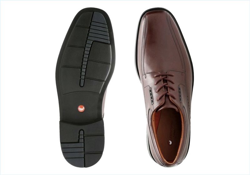  Un Kenneth Way / Brown Leather Mens Shoes