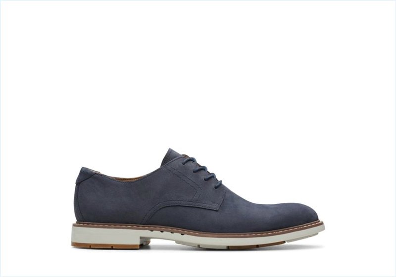 Un Elott Lace / Navy Nubuck Mens Shoes Un Elott Lace / Navy Nubuck Mens Shoes