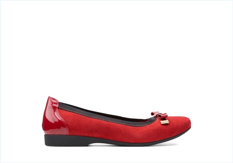 Un Darcey Bow / Red Suede Womens Shoes Un Darcey Bow / Red Suede Womens Shoes