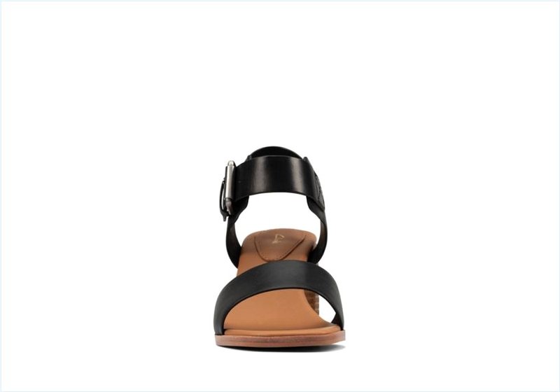  Landra 70 Strap / Black Leather Womens Sandals