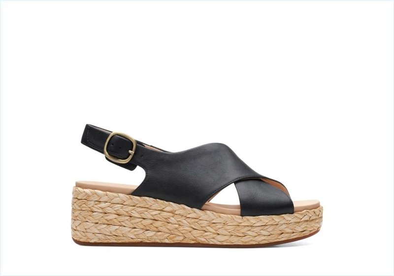 Kimmei Cross / Black Leather Womens Sandals Kimmei Cross / Black Leather Womens Sandals