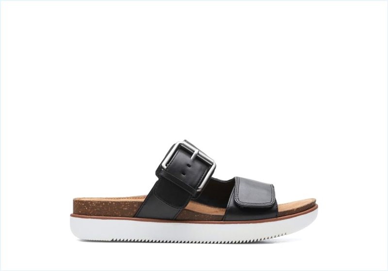 Elayne Ease / Black Leather Womens Sandals Elayne Ease / Black Leather Womens Sandals