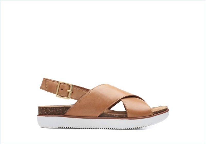 Elayne Cross / Sand Leather Womens Sandals Elayne Cross / Sand Leather Womens Sandals