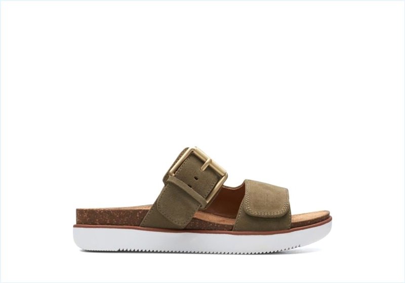 Elayne Ease / Olive Suede Womens Sandals Elayne Ease / Olive Suede Womens Sandals