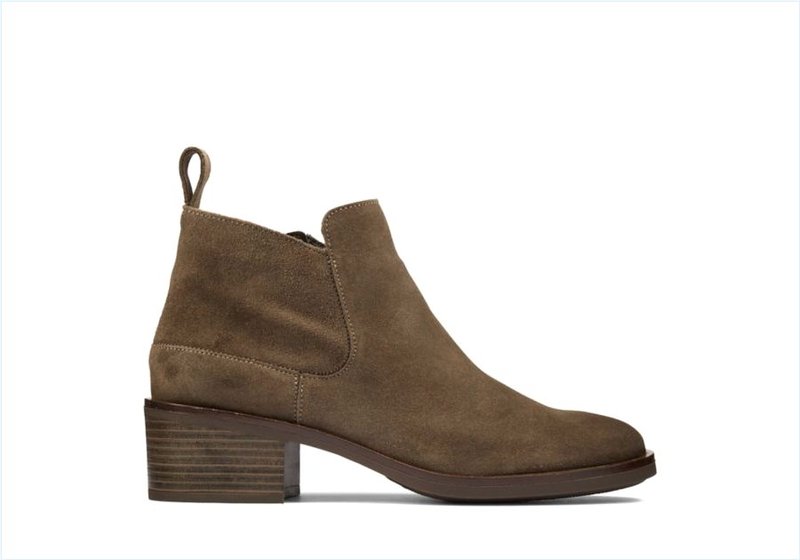 Memi Zip / Taupe Suede Womens Boots Memi Zip / Taupe Suede Womens Boots