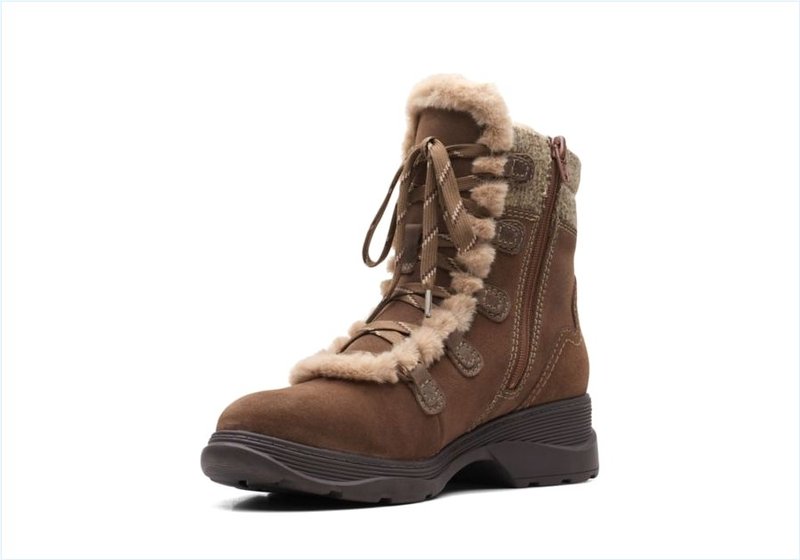  Aveleigh Zip / Taupe Suede Womens Boots