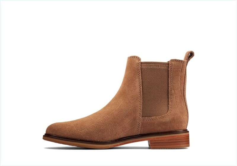  Clarkdale Arlo / Tan Croc Womens Boots