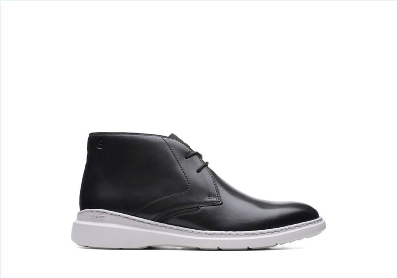 Dennet Mid / Black Leather Mens Boots Dennet Mid / Black Leather Mens Boots