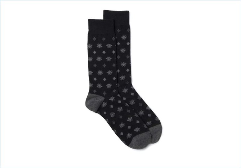 Bee Diamond Crew / Black Mens Accessories Socks Bee Diamond Crew / Black Mens Accessories Socks