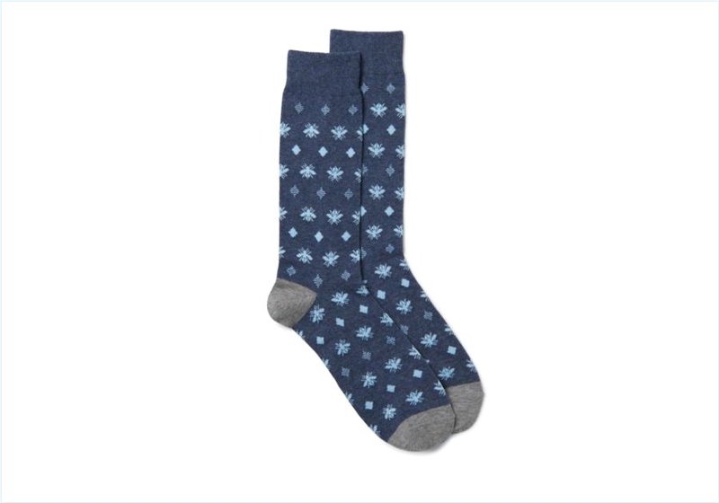 Bee Diamond Crew / Denim Mens Accessories Socks Bee Diamond Crew / Denim Mens Accessories Socks