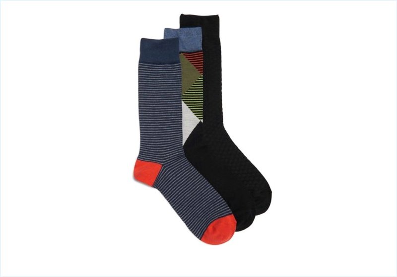 3 Pack Argyle Stripe / Black Multi Mens Accessories Socks 3 Pack Argyle Stripe / Black Multi Mens Accessories Socks